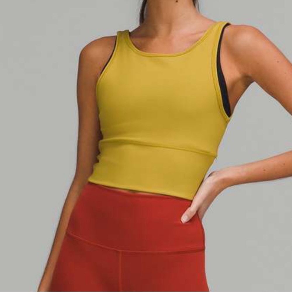 Lululemon $58  Power Pivot Ribbed Tank Top
Auric Gold 4/6